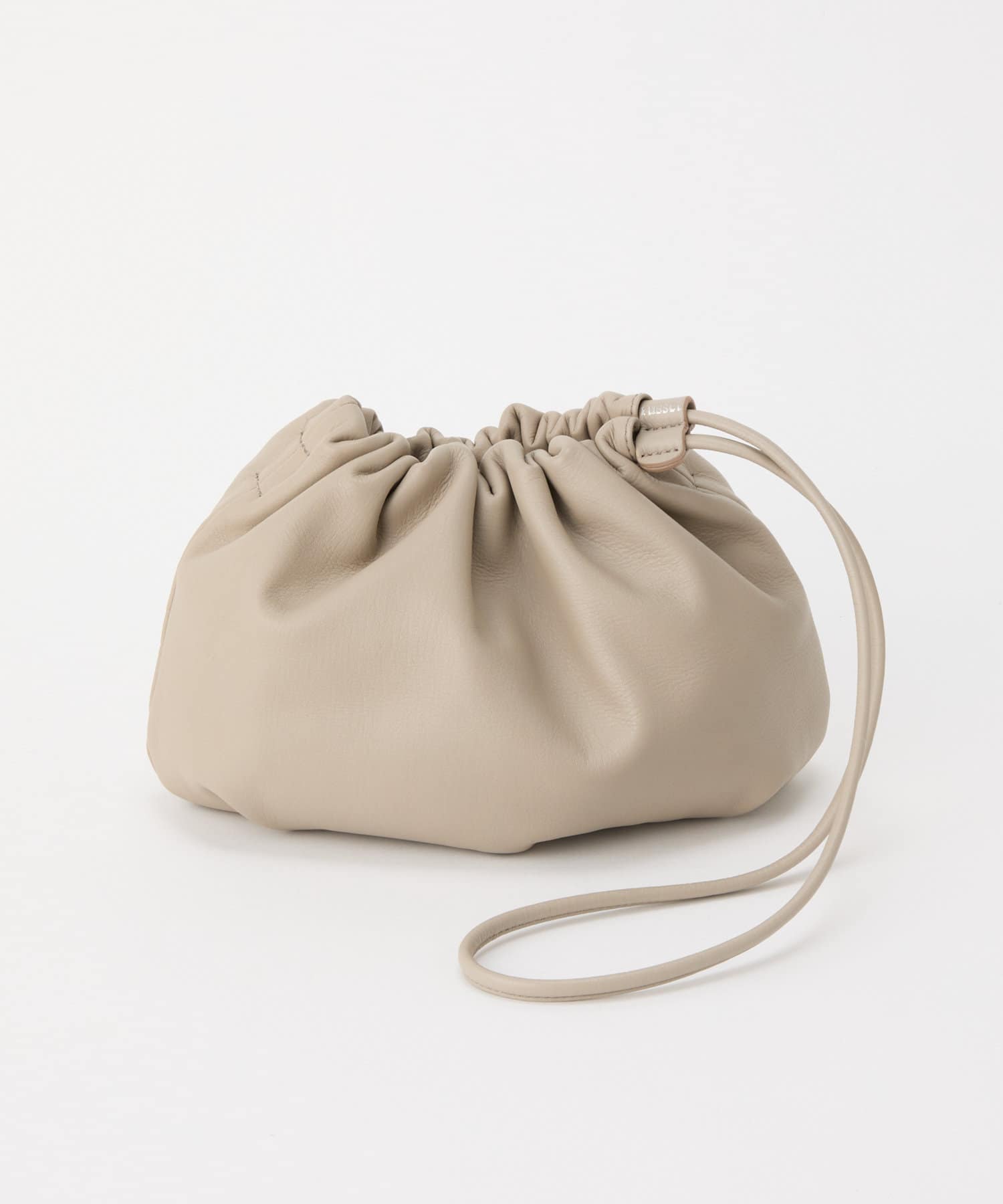 Russet [chi project] 4-way drawstring shoulder bag GrayBeige